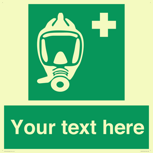 Custom sign safe condition Emergency escape breathing device